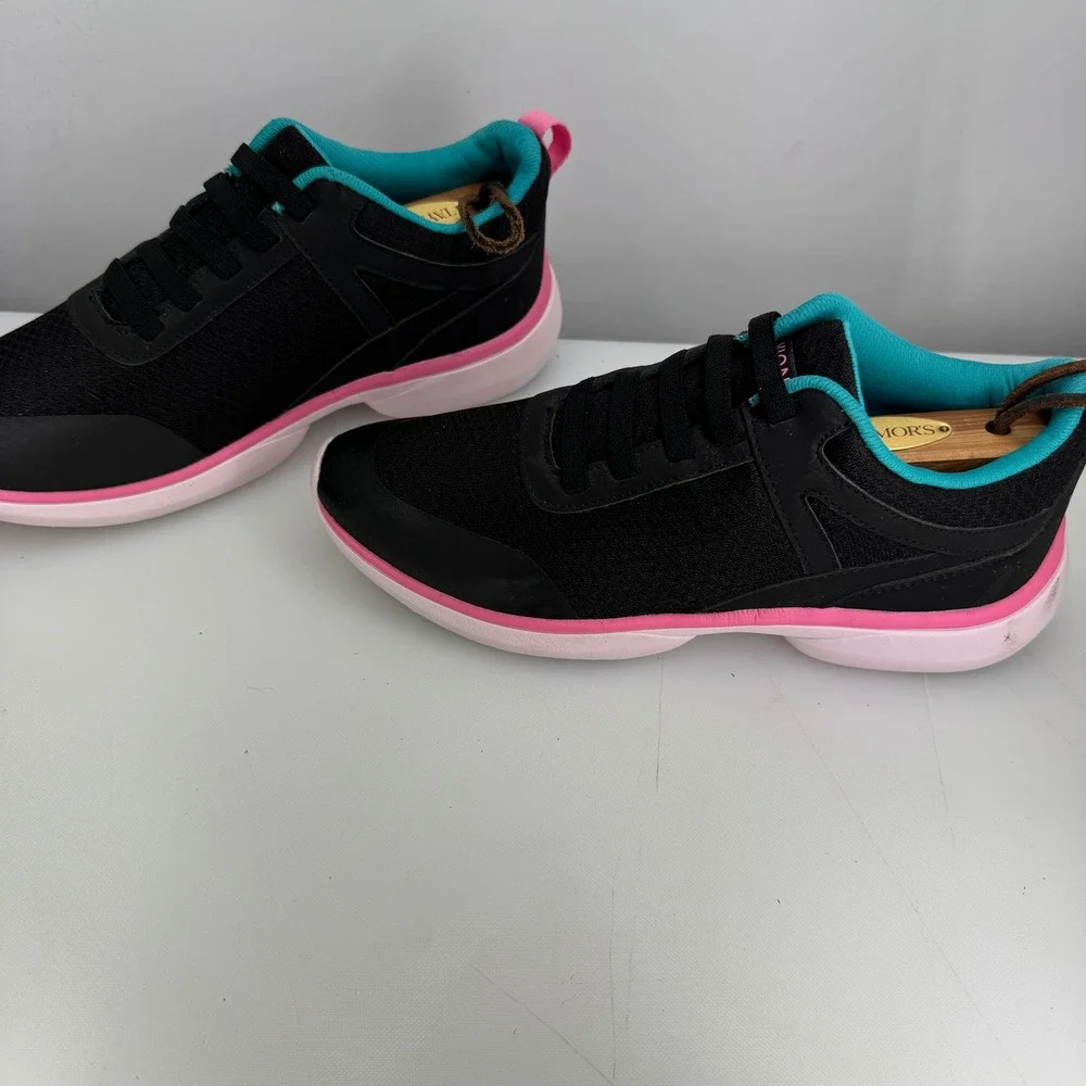 Vionic‎ Krisha Sneaker Womens 7.5 Black Pink Active Comfort Orthotic Walking
